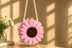 Pink Daisy Flower Purse