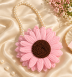 Pink Daisy Flower Purse