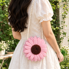 Pink Daisy Flower Purse