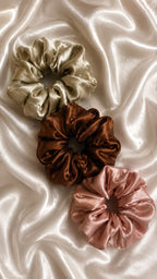 Satin Scrunchies – Set of 5