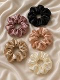 Satin Scrunchies – Set of 5