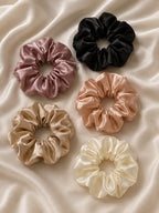 Satin Scrunchies – Set of 5